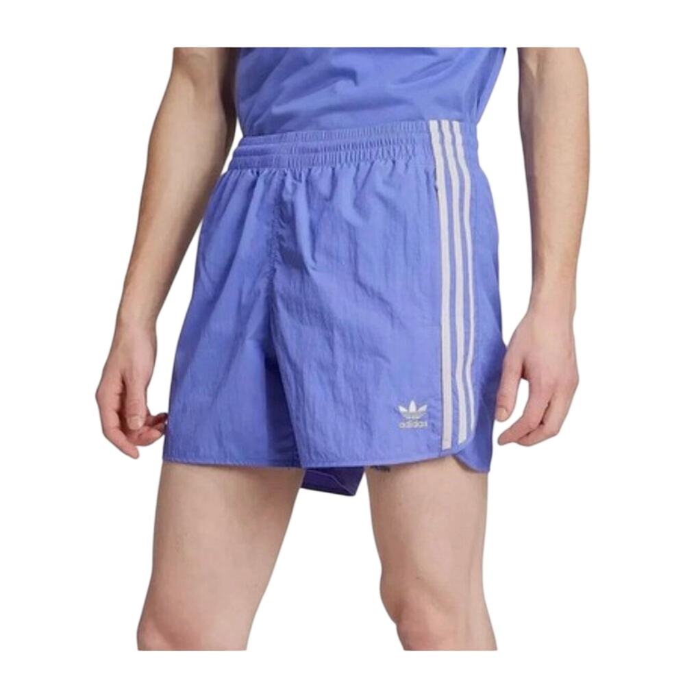 adidas Originals Purple Athletic Shorts with White Stripes